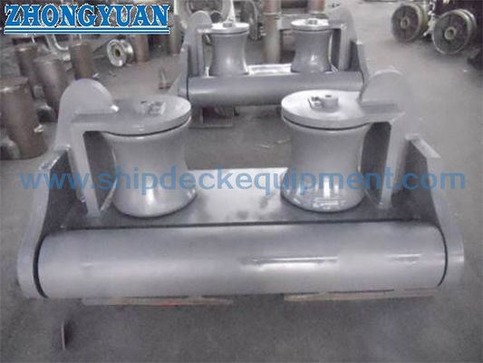 समुद्री दो-रोलर चॉक -- CB/T 38-1999 फ्रेम प्रकार जहाज के लंगर के लिए कास्ट स्टील रोलर्स के साथ