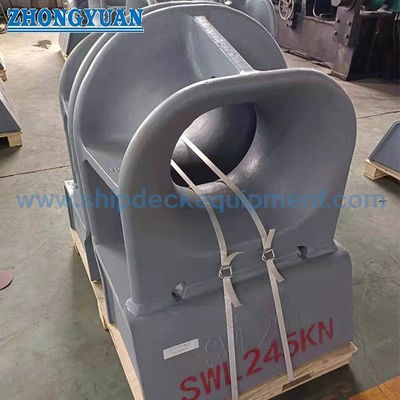 बुलवार्क घुड़सवार लंगर चॉक JIS F 2007 प्रकार A Oval ओपनिंग कास्ट स्टील रस्सी गाइड